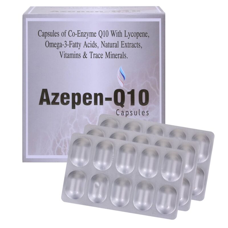 Capsules Co-Eczema Q10 with Lycopene, Omega-3-Fatty Acid, Natural Extracts, Vitamins & Minerals AZEPEN Q10 Capsules