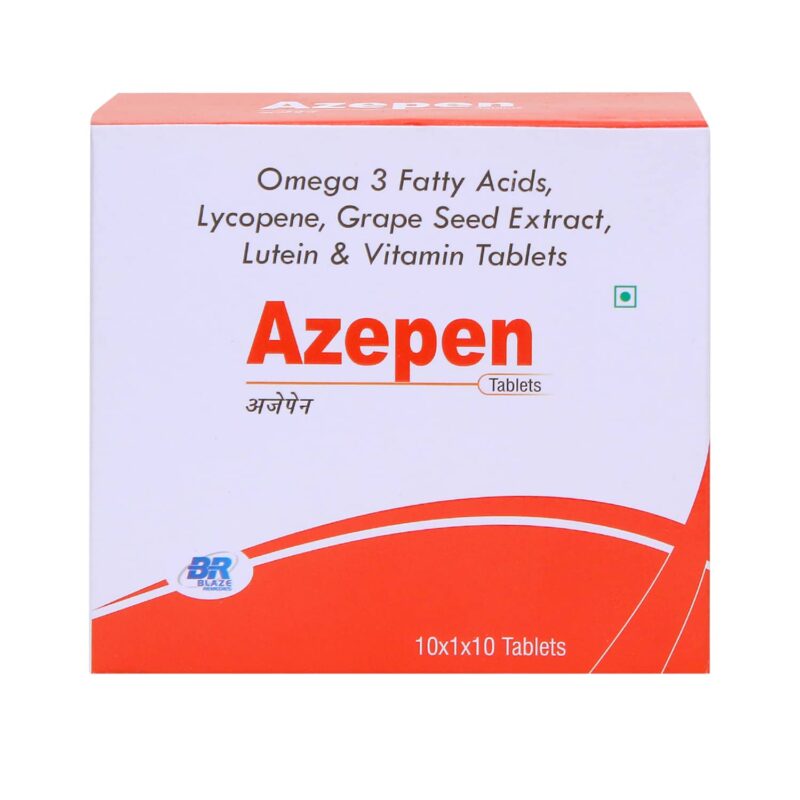 Omega 3 Fatty Acid, Lycopene, Grape Seed Extracts, Lutein Vitamins Tablet AZEPEN